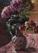 Lovis Corinth Chrysanthemen und Rosen im Krug oil painting on canvas